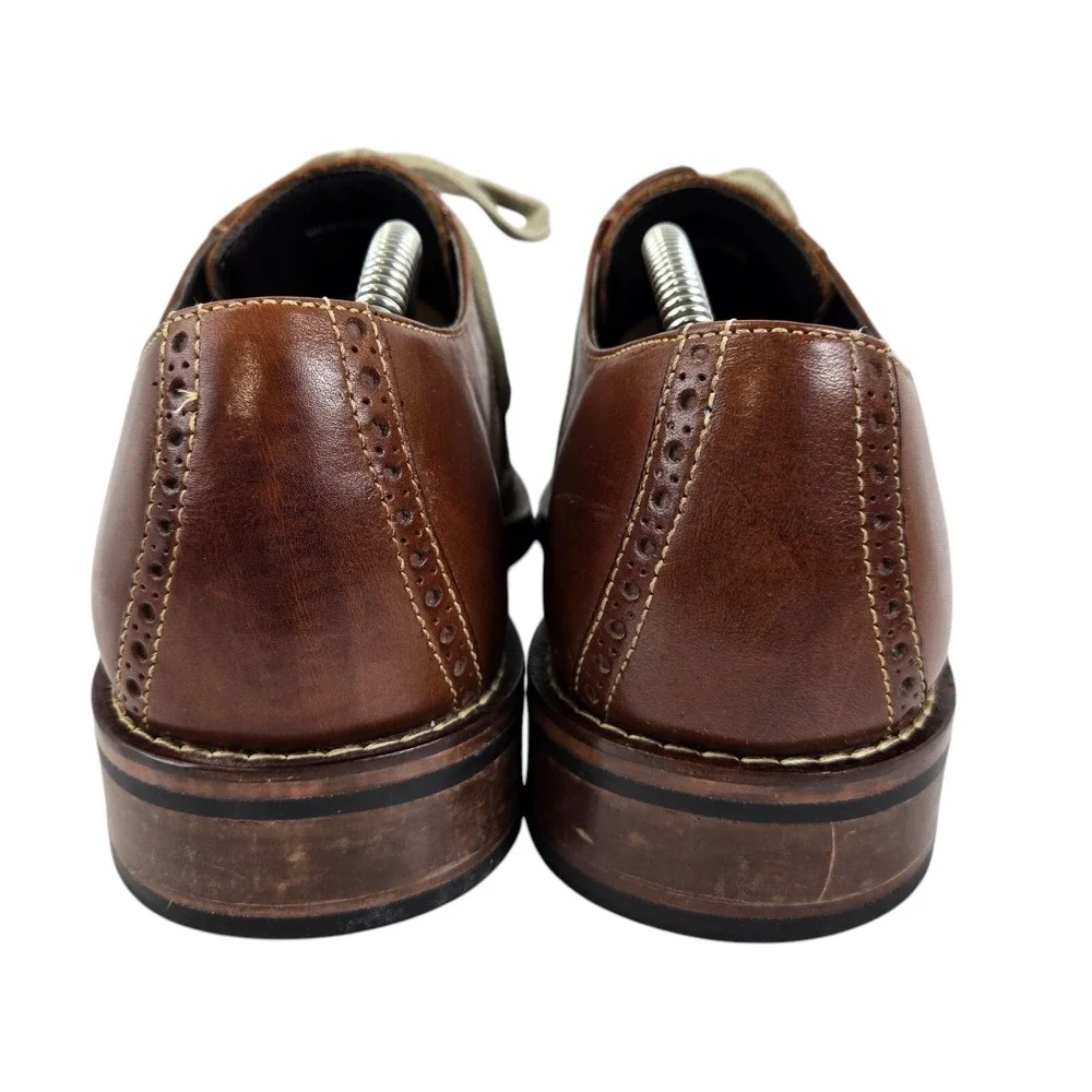 Cole Haan Drake Brown Leather Plain Toe Brogue Dress Shoes Men's 11.5 M EUC